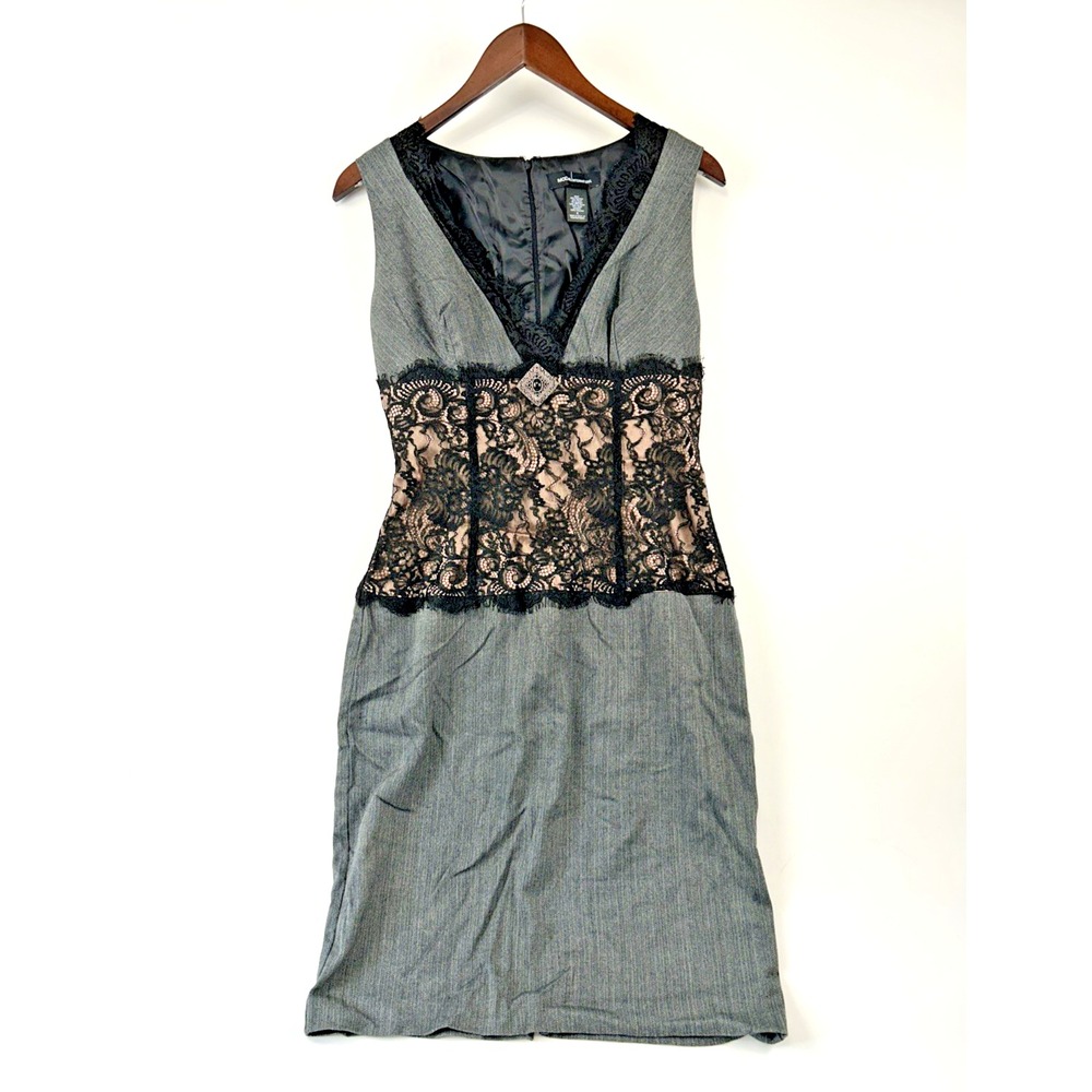 Vintage Moda International Womens Gothic Lace Dress Size 8 Y2K Babydoll Witchy